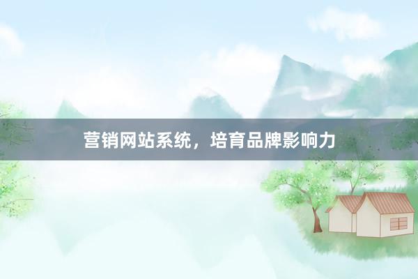 营销网站系统，培育品牌影响力